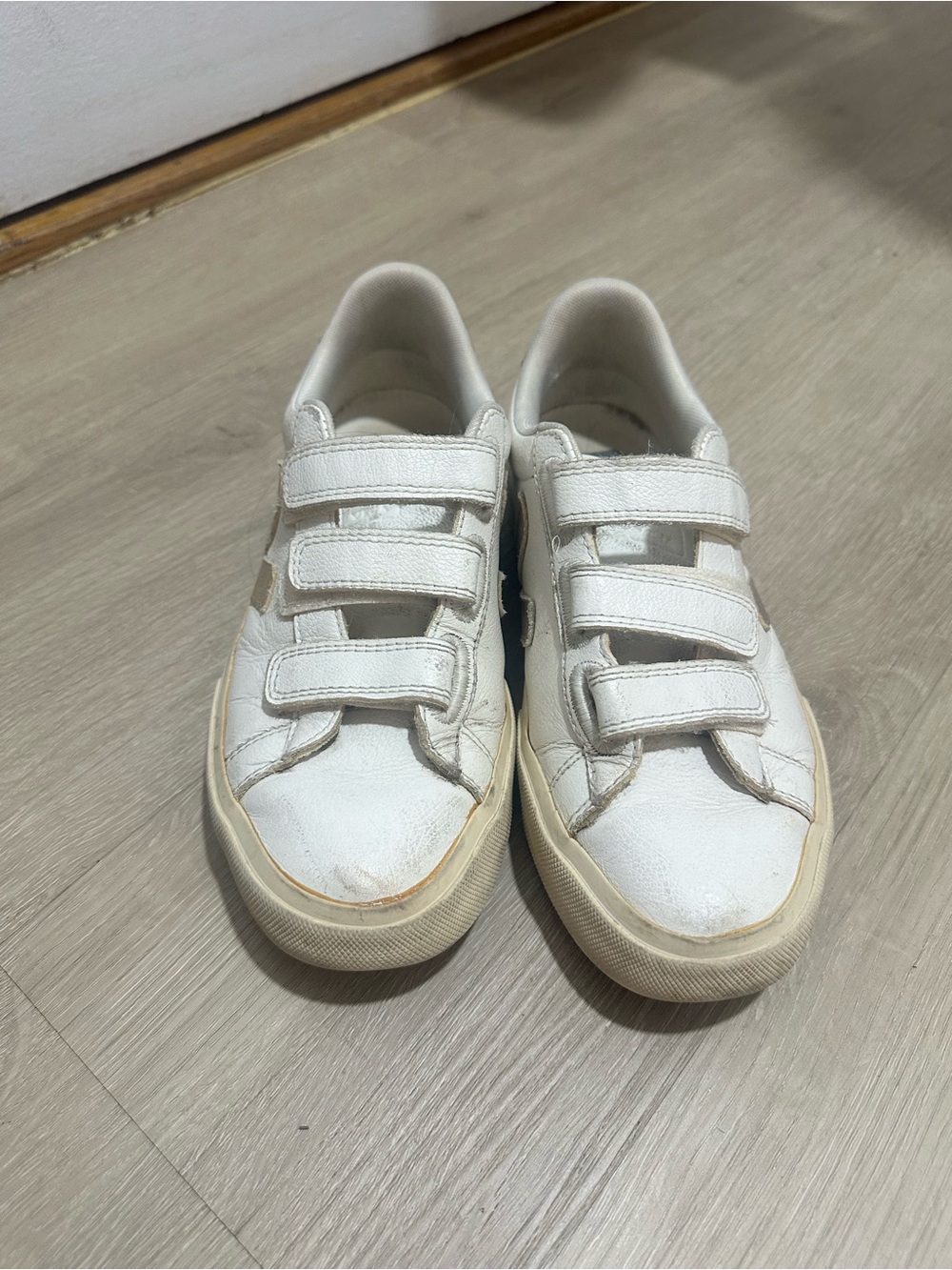 Veja Cream & copper Velcro Sneakers - Picture 2 of 2